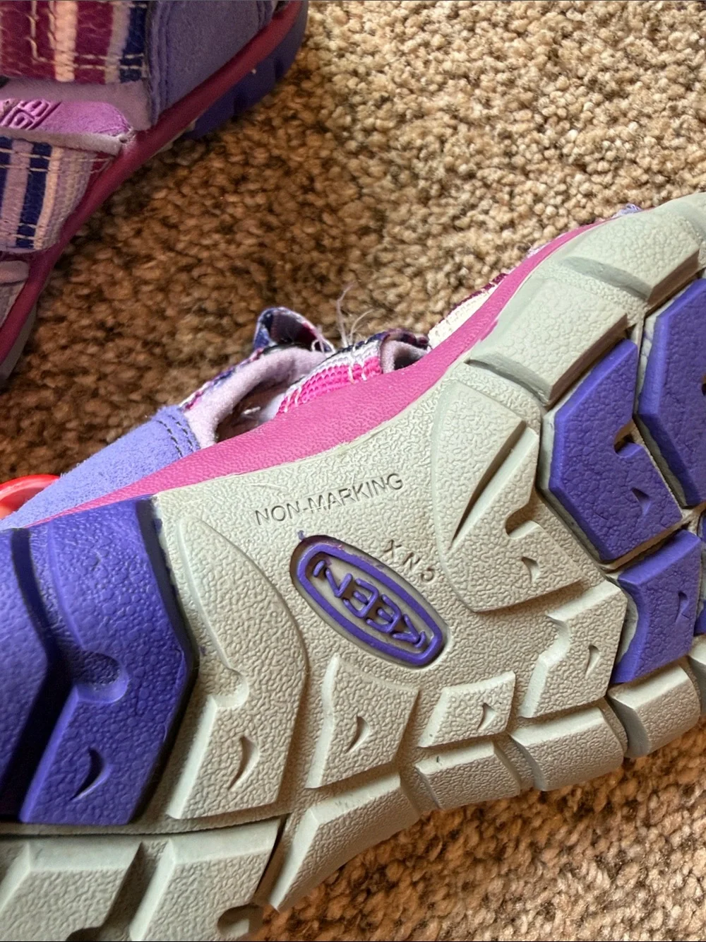 Keen | Girls' Purple Multi-Striped Closed-Toe Sandals